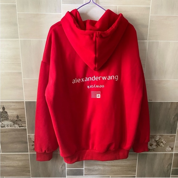 Alexander Wang Jackets & Blazers - Alexander Wang Bold Red Hoodie